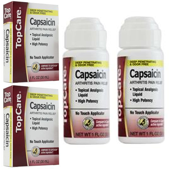 2 Capsaicin Arthritis Pain Relief Topical Analgesic Liquid High Potency Soothing
