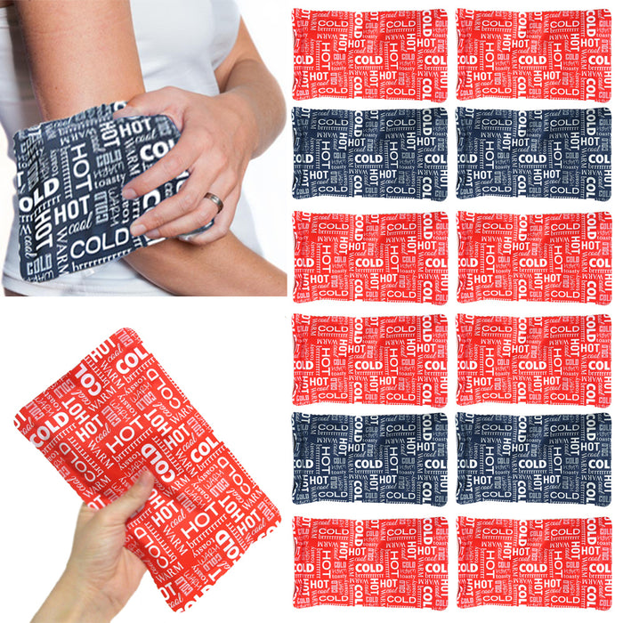 12pc Reusable Ice Gel Pack Hot Cold Therapy Compress Muscle Pain Sprain Relief