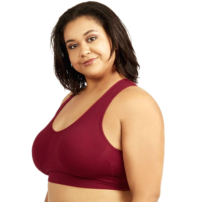 6 Pk Women Seamless Sports Yoga Bra Plus Size Crop Top Racerback Padded Stretch