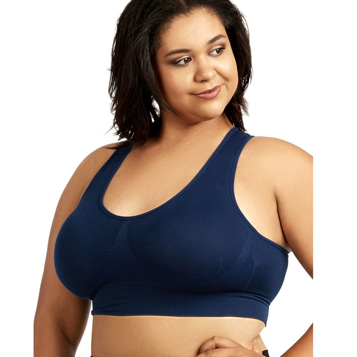 6 Pk Women Seamless Sports Yoga Bra Plus Size Crop Top Racerback Padded Stretch