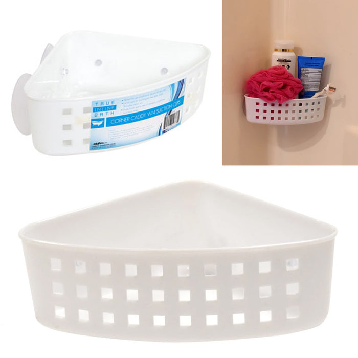 2 Pc Bathroom Shower Caddy Shelf Corner Bath Wall Mount Rack Holder Organizer