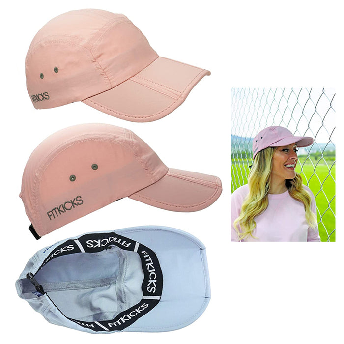 FitKick Unisex Foldable UPF 50+ Sun Protect Quick Dry Baseball Cap Portable Hats