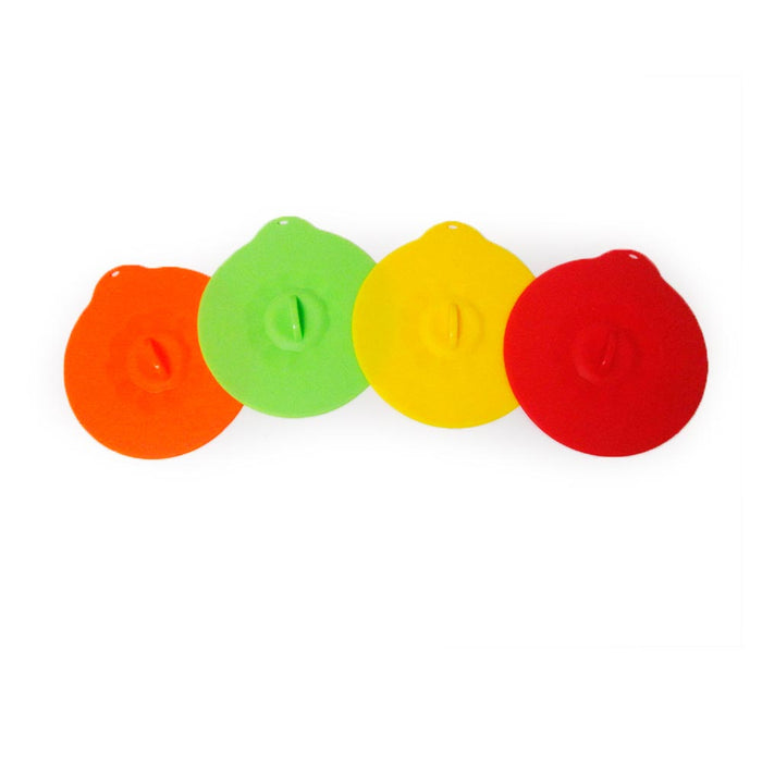 2 Pc Silicone Leakproof Cup Cover Coffee Tea Sealing Mug Wrapping Lid Tool Gift