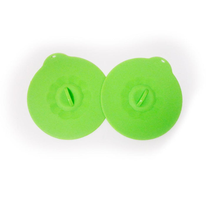 2 Pc Silicone Leakproof Cup Cover Coffee Tea Sealing Mug Wrapping Lid Tool Gift