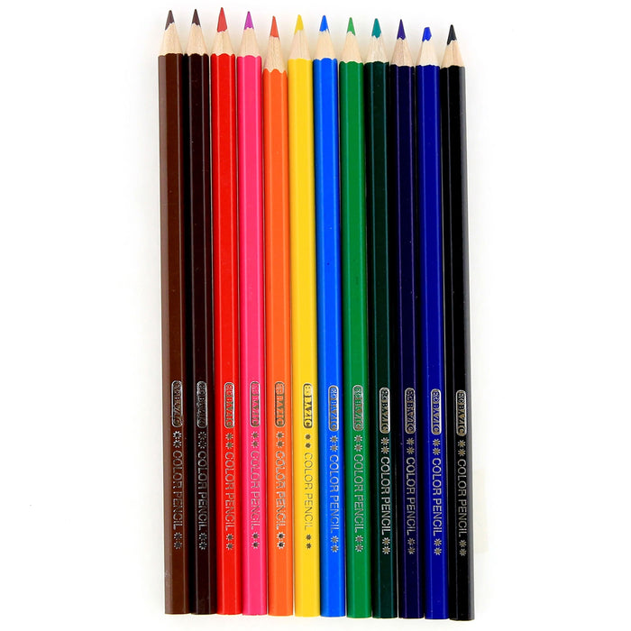 12 Bright Colored Pencils Pre-Sharpened Drawing School Kids Artist Coloring Gift