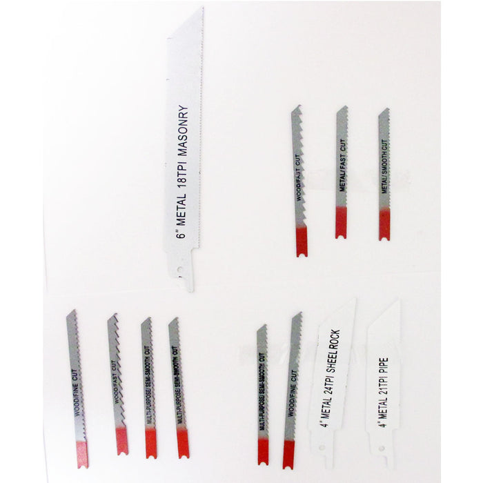 Set of 16 Reciprocating Saw Blades Jig Recip Wood Metal Steel Plastics Drywall !