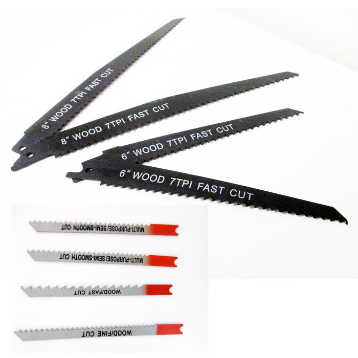 Set of 16 Reciprocating Saw Blades Jig Recip Wood Metal Steel Plastics Drywall !