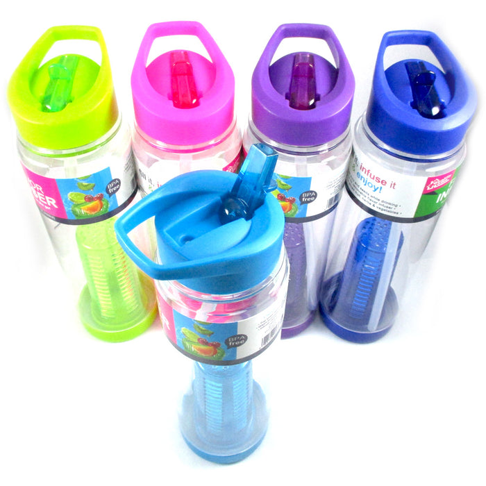 Infusing Flavor Infuser Water Bottle Natural Fruit Gym Sports BPA Free 26 oz New
