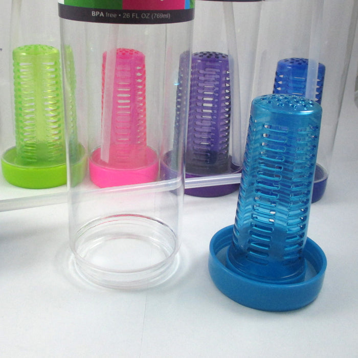 Infusing Flavor Infuser Water Bottle Natural Fruit Gym Sports BPA Free 26 oz New