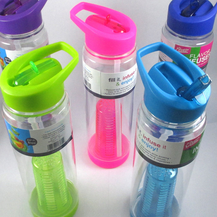 Infusing Flavor Infuser Water Bottle Natural Fruit Gym Sports BPA Free 26 oz New