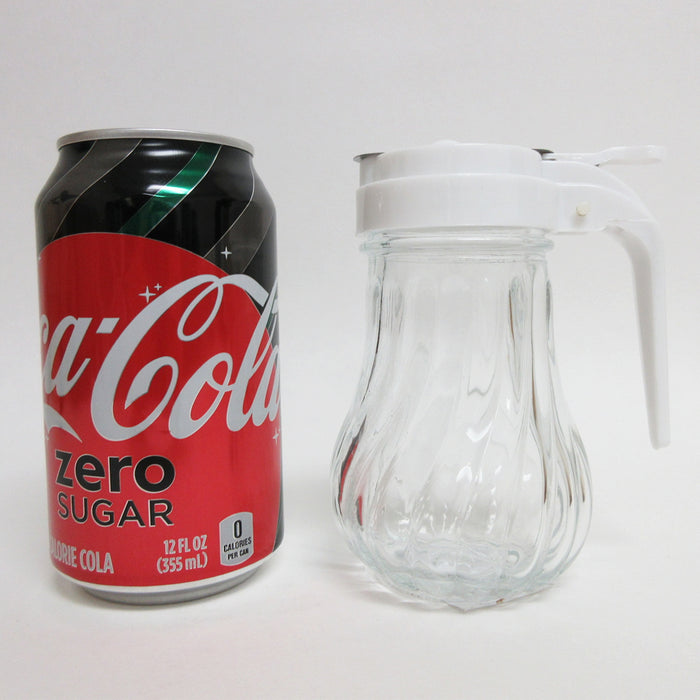 2 Pack Honey Syrup Dispenser Glass Jar 7.6 oz Retro Style Container W Handle USA