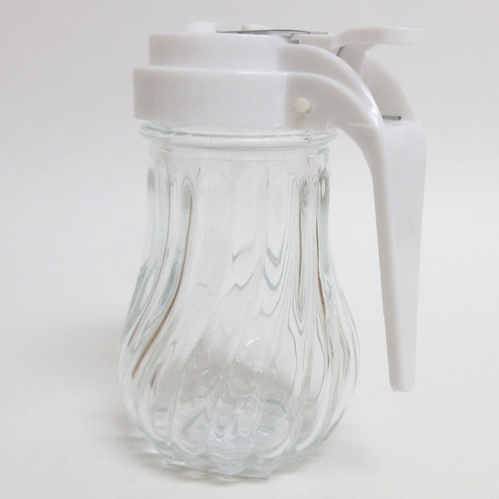 2 Pack Honey Syrup Dispenser Glass Jar 7.6 oz Retro Style Container W Handle USA