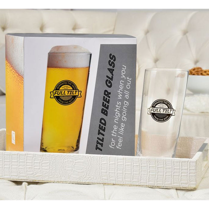 2 Pc Beer Glass Pint Tilted Bar 600 ml Soda Drink Mug Brewing Cups Drinking Set