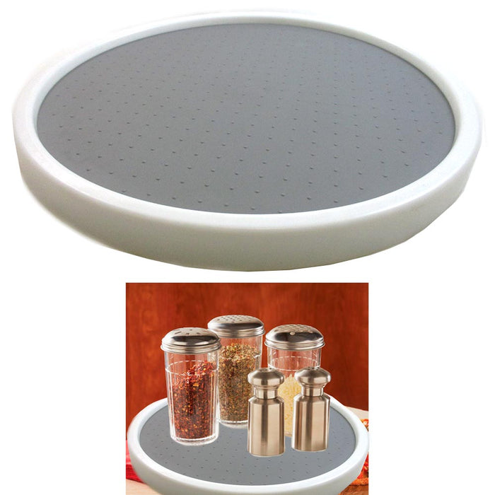 12" Multipurpose 360° Rotating Non Skid Turntable Display Stand Home Kitchen Use