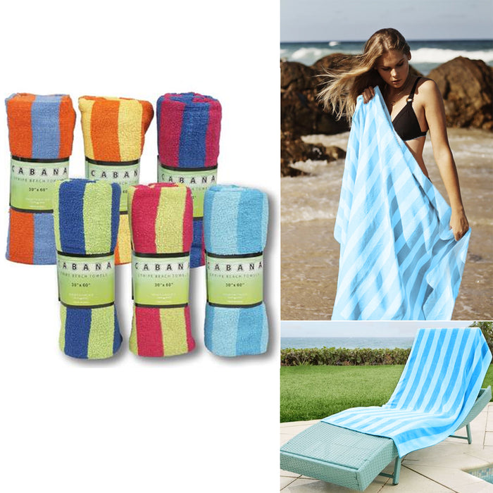 2 Jumbo Beach Pool Bath Towel Swim Absorbent %100 Cotton Drying Shower 30" X 60"
