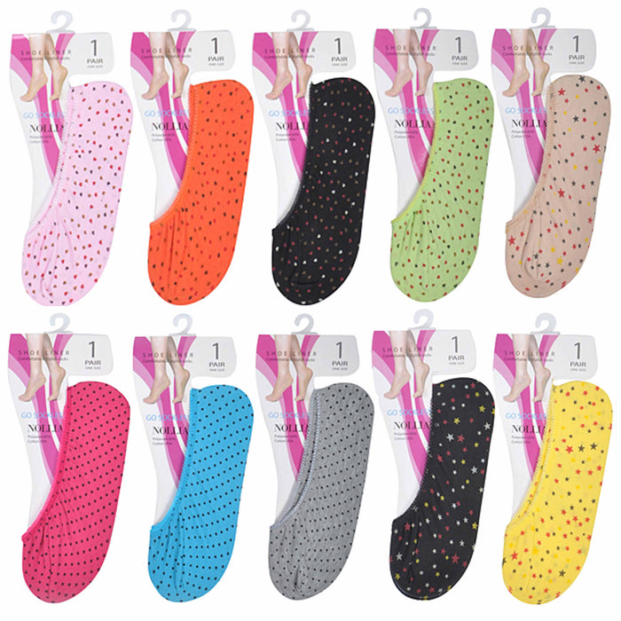 12 Pairs No Show Socks Women's Liner Low Cut Boat Flat Shoes Casual One Size Fit