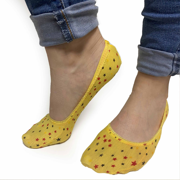 6 Pairs No Show Socks Womens Low Cut Liners Thin Causal Flat Multicolor One Size
