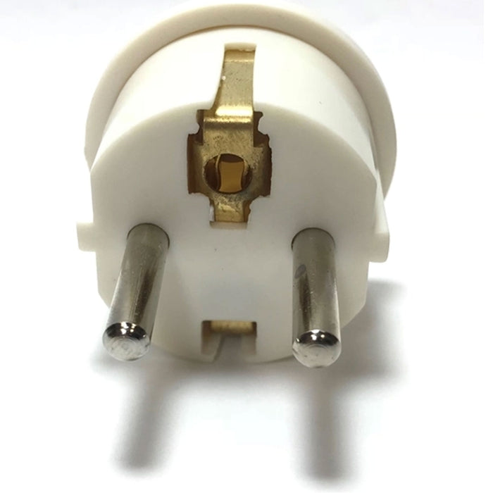 1PC US USA To EU Euro Europe Power Jack Wall Plug Converter Travel Adapter White