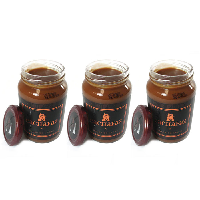 3 Cachafaz Dulce De Leche Jars 450g 16oz Milk Caramel Spread Arequipe Argentina
