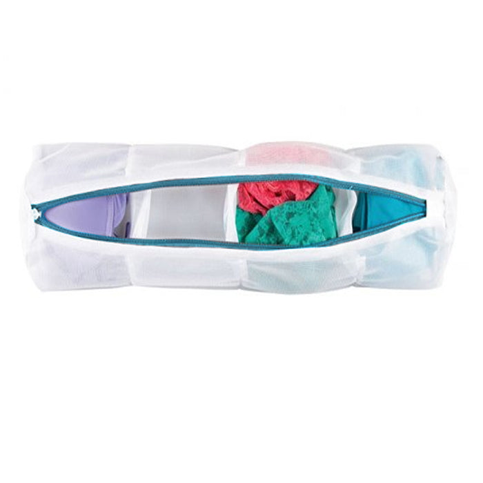 2 X Laundry Mesh Wash Bags 4 Compartment Net Delicate Bra Panties Lingerie Socks