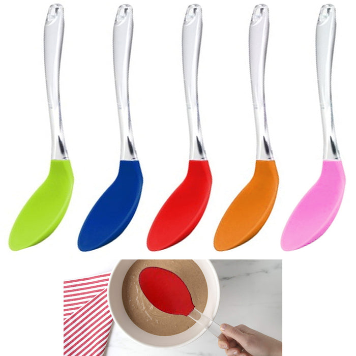 2 Pc Silicone Spoon Heat Resistant Non-Stick Rubber Serving Utensil Cooking Tool