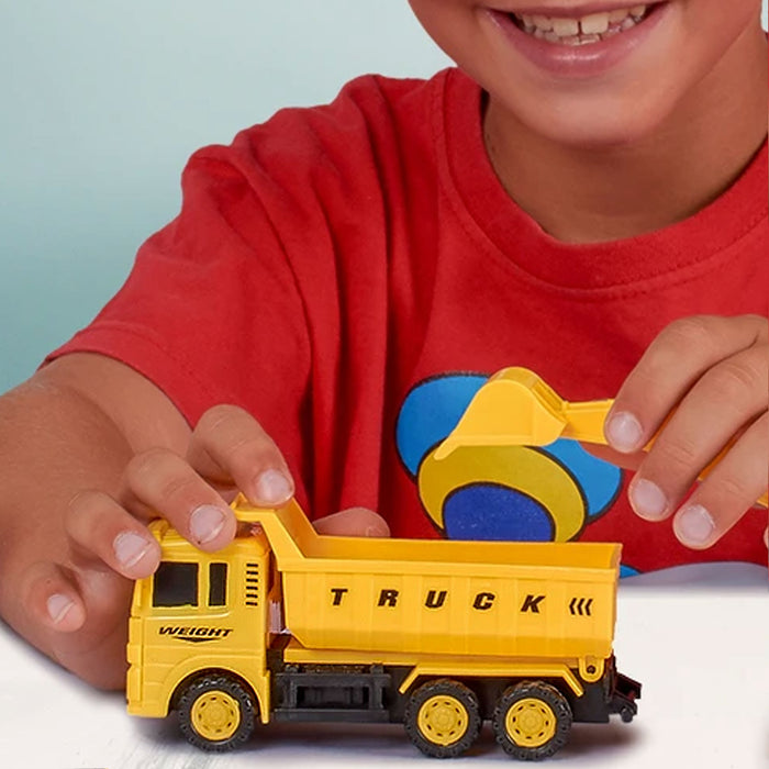 4 X Toy Truck Construction Tractor Car Pull Back Friction Model Vehicle Kid Gift