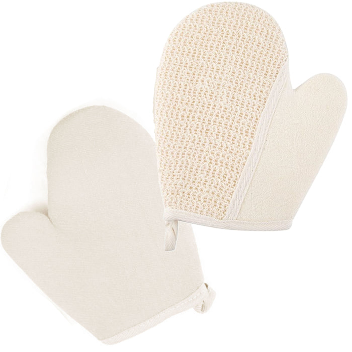 2 Exfoliating Bath Body Glove Spa Sponge Loofah Loofa Sisal Mitt Scrubber Shower
