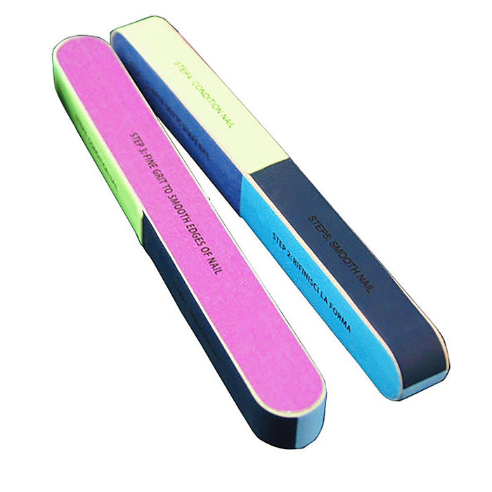 6 pc Nail Buffer 7 Way Shiner Buffing Block Sanding Files Manicure Mash