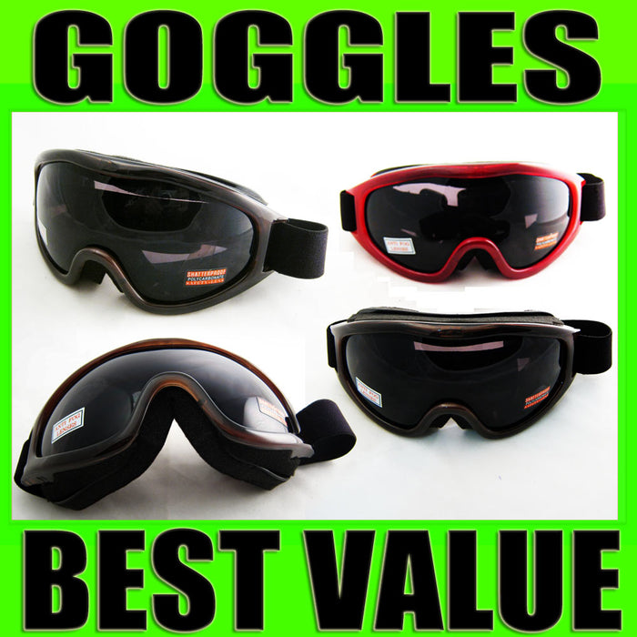 Ski Snowboard Snow Glasses Sun Goggles Sport Lens Anti Fog Red Black Clear G89 !