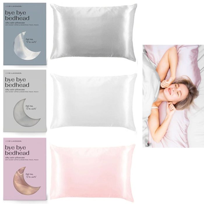 2 Pc Queen Standard Luxury Satin Pillowcase Hair Skin Silky Pillow Case Zippered
