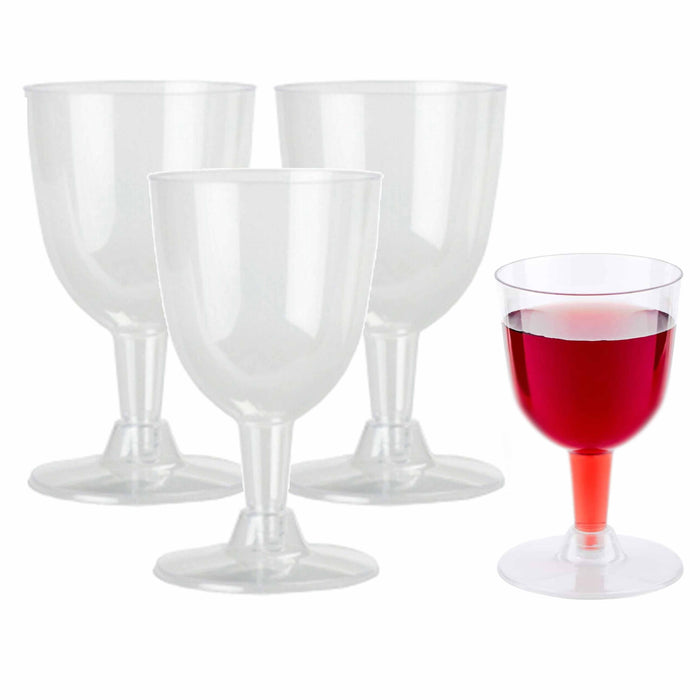 40 Pc Disposable Champagne Flute Clear Plastic Wine Glasses Wedding Party 5.5oz