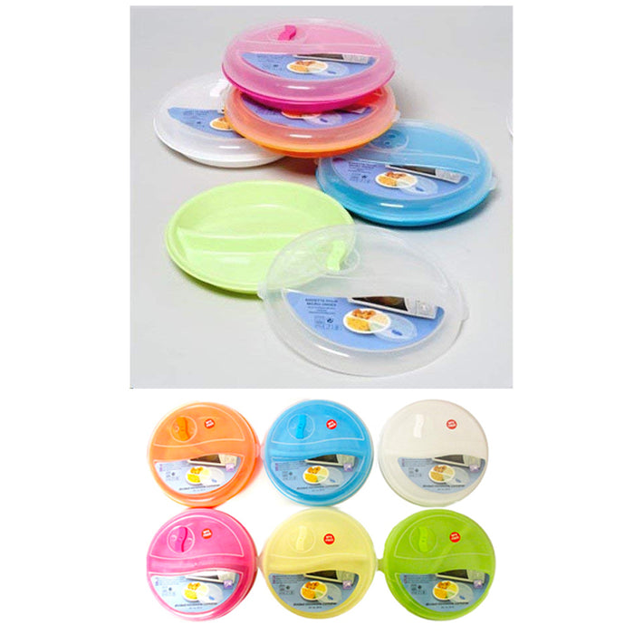 2 Microwave Plate Meal Measure Healthy Eating Portion BPA Free Dishwasher Safe