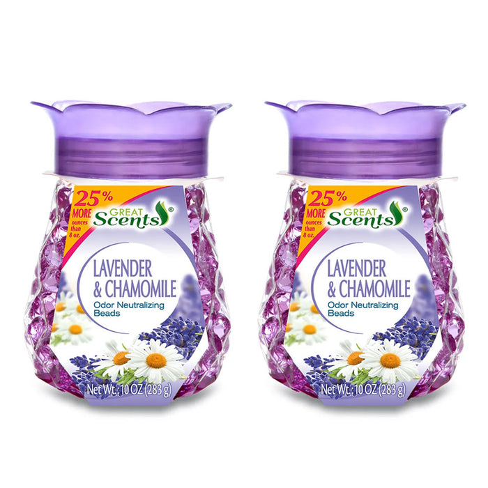 2 Pc Odor Eliminator Beads Neutralizing Lavender Chamomile Pearls Air Freshener