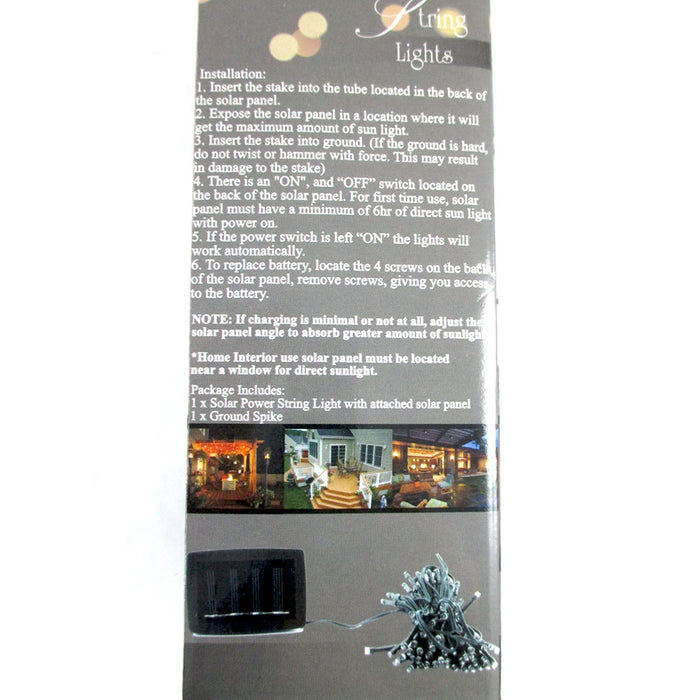 50 Solar Powered LED String Fairy Lights Party Xmas Outdoor Garden Tree Decor !