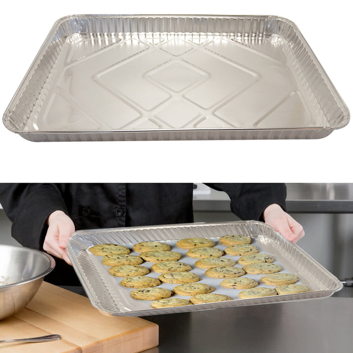 50 Pc Foil Cooking Sheets Aluminum Pan Mold Muffin Cupcake Disposable Cookie