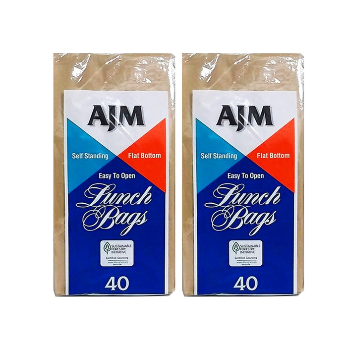 80 Brown Paper Lunch Bags Snack Bags Kraft Paper Merchandise Grocery Party Bags