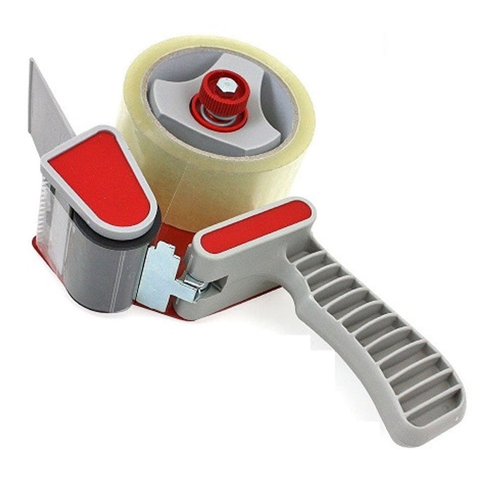 Heavy Duty Packing Tape Gun Dispenser 2 Rolls Box Packaging Shipping Hand Held