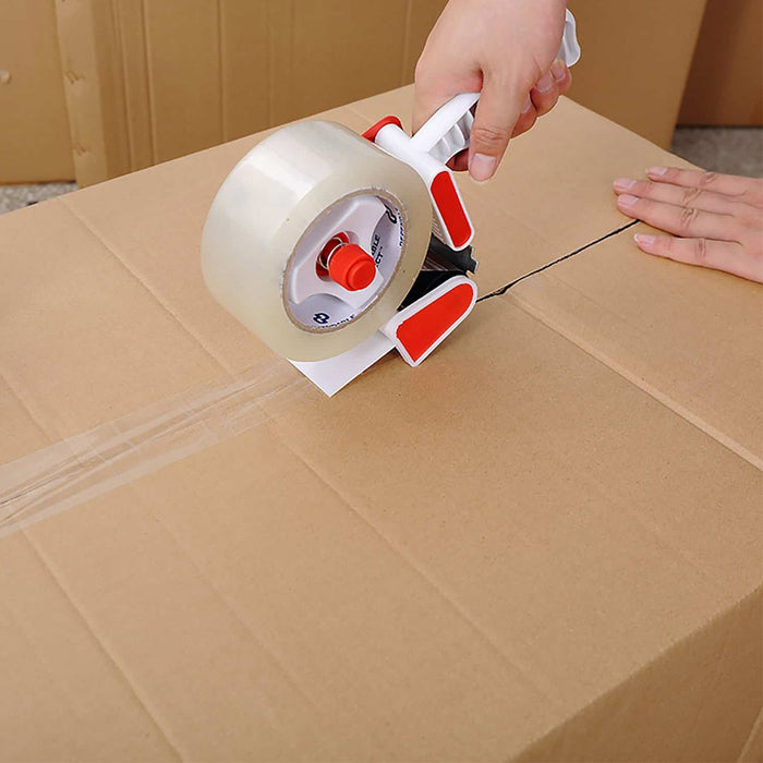 Heavy Duty Tape Gun Dispenser Packing Shipping Grip Sealing Roll Cutter 2 Rolls
