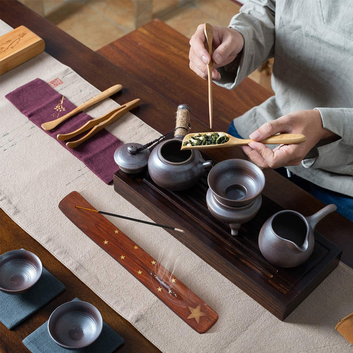 2 Wood Incense Burner Holder Ash Catcher for Sticks Holder Cone 10.2" Gift