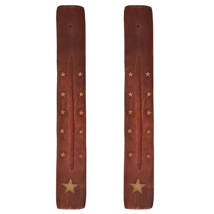 2 Wood Incense Burner Holder Ash Catcher for Sticks Holder Cone 10.2" Gift