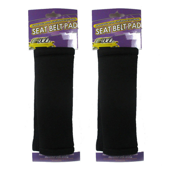 2Pc Black Seat Belt Pads Car Safety Soft Shoulder Strap Cover Cushion Truck Auto