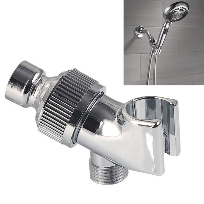 1 Pc Shower Head Wall Holder Arm Handset Chrome Bathroom Mount Plastic Standard