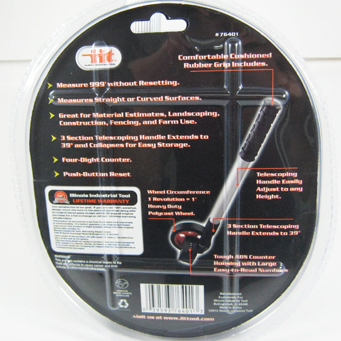 1000 Ft Measuring Wheel Walking Tape Tool Analog Counter Landscape Construction