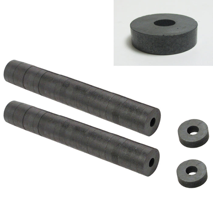 50Pc Round Magnets Ceramic Disc Ferrite 3/4" Industrial Strong Ring Craft Thick