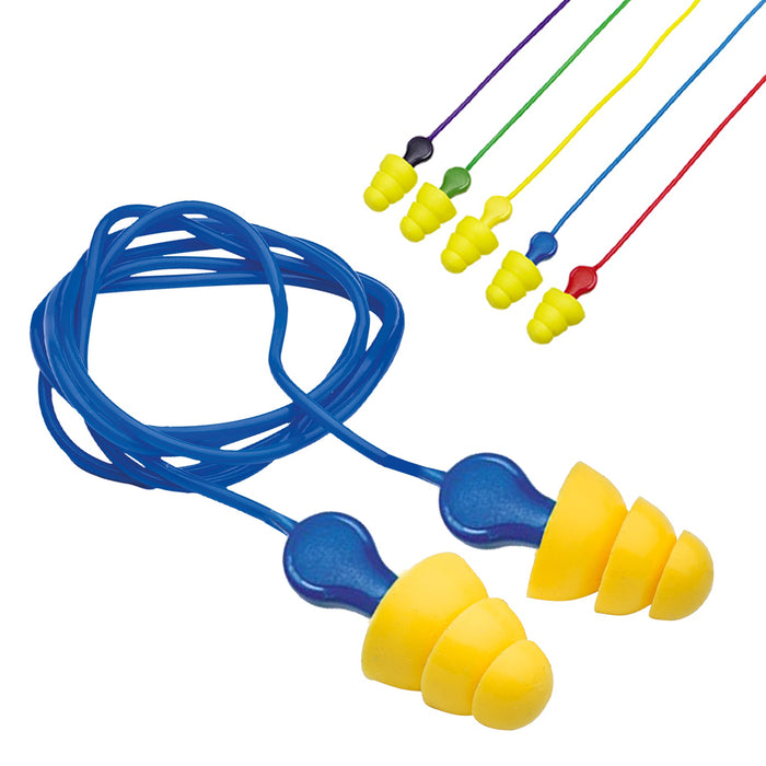 20 Pairs 3M Corded Ear Plugs E-A-R UltraFit Noise Reduction Reusable Earplugs US