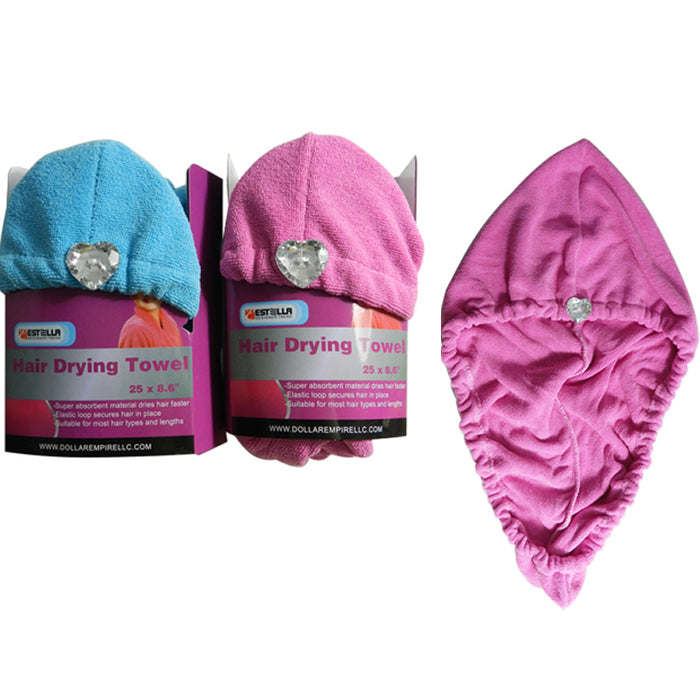 2X Hair Wrap Turban Twist Towel Drying Turbie Hat Caps Shower Absorbent Spa Bath