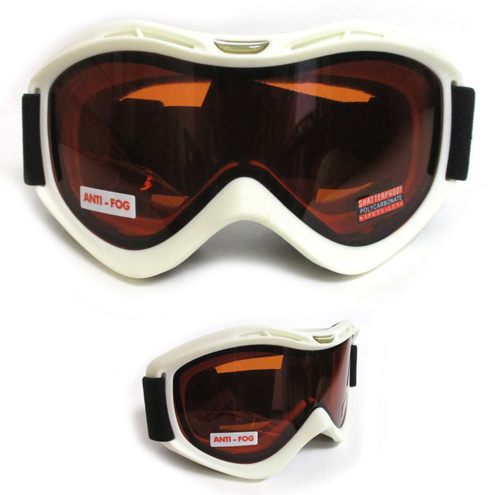 White Ski Snowboard Snowmobile Glasses Snow Ski Goggles Sport Eyewear Unisex