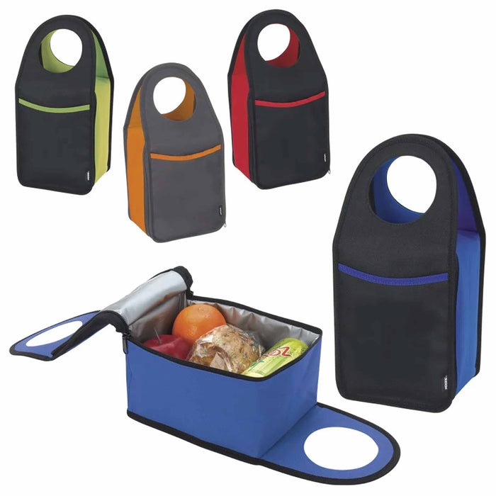 2 Pc Travel Cooler Insulated Lunch Bag Box Men Women Large Reusable Food Storage