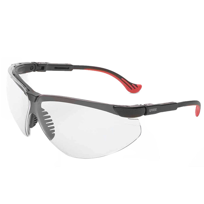 Uvex Safety Eyewear Black Frame Clear Lens AntiFog Sport Work Protective Glasses