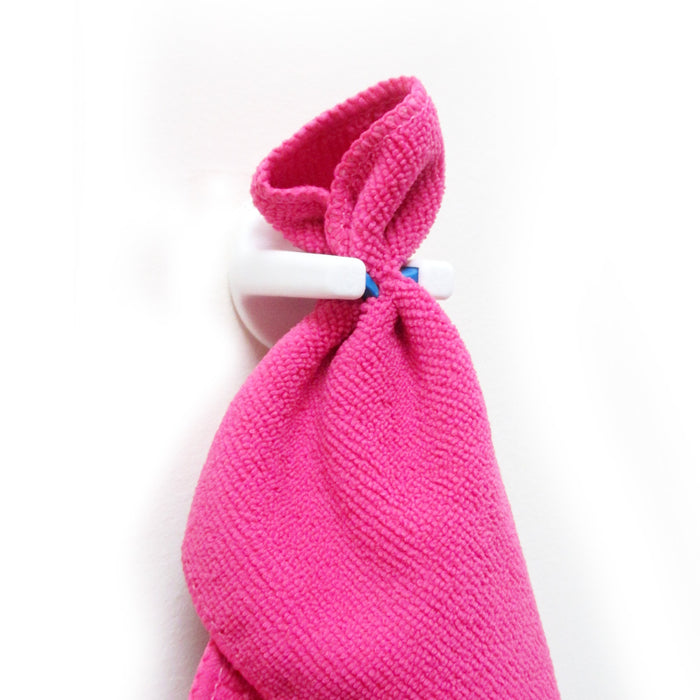 2 Kitchen Bathroom Self Adhesive Tea Towel Dishcloth Grip Holder Hanger Push In
